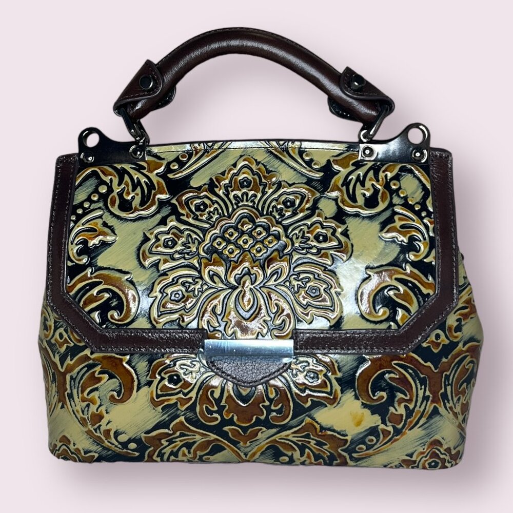 Brand New Genuine Leather Bag, cool print!